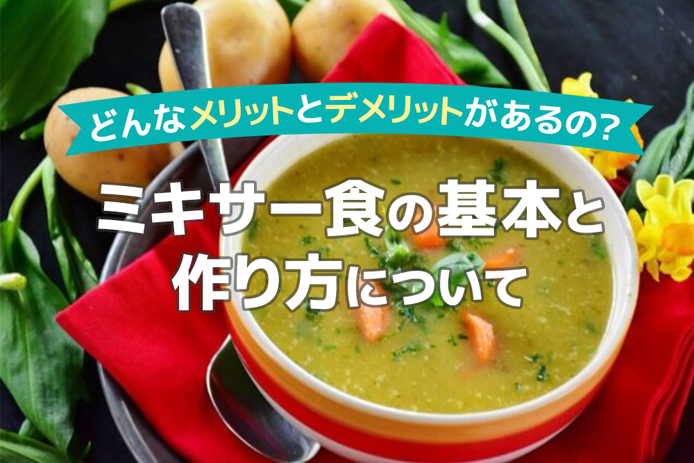 どんなメリットとデメリットがあるの？ミキサー食の基本と、作り方について