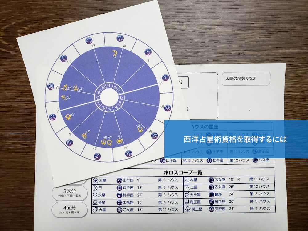 西洋占星術資格を取得するには