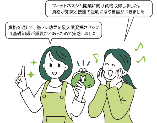 資格を通して、筋トレ効果を最大限発揮させるには基礎知識が重要だとあらためて実感しました/フィットネスジム開業に向け資格取得しました。資格が知識と技能の証明になり自信がつきました